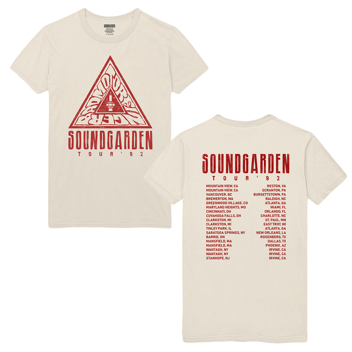 92 Badmotorfinger Tour Tee Soundgarden Store